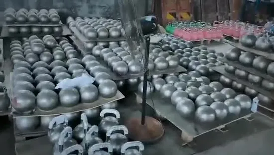 Hot Sale Cheap Price Cast Iron Dumbbell Manufacture Custom Gym Equipment Fitness Weight Lifting Power Training Baking Round Head Fixed Free Weights Dumbbell