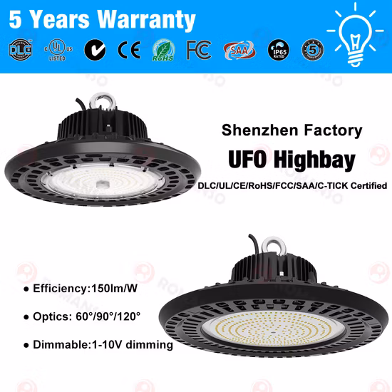 Eye Protection IP65 Cattle Farm Epistar LED Warehouse High Bay Lighting