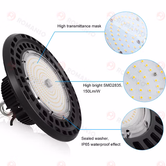 Eco LED UFO High Bay Light in Warehouse Factory Max. 200LMW CB ETL
